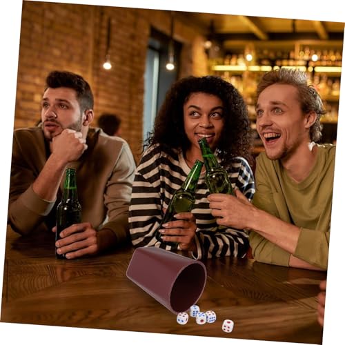 HONMEET 4 Stück Teiliges Würfelbecher Glattem Kunststoff Professioneller Ktv Dice Holder in Schwarz Silber Gold und Violett Stabiles Party Table Game Accessoire für Unterhaltsame von HONMEET