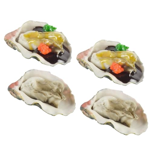 HONMEET 4 Stücke Simulation Austern Modell Realistische Meeresfrüchte Pretend Modell Küche Vitrine Austern Modell HONMEET 4 Stücke Simulation Austern Modell Realistische Meeresfrüchte Pretend Modell Küche Vitrine Austern Modell von HONMEET