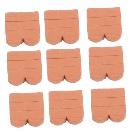 HONMEET 40 Stück Puppenhausfliesen Dekoration Landschaftszubehör Simulationsziegel Puppenhaus Baumaterial Mini Ziegel Miniatur Dachziegel Ziegel Kleine DIY Mini von HONMEET