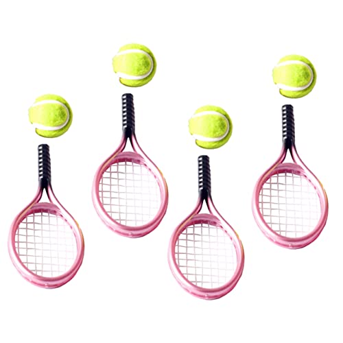 HONMEET 4Sätze Mini Tennisschläger für Modelle und Bälle Dekoration für Miniaturen für Puppenhäuser und Fotografie Requisiten Perfektes Mini Zubehör für Kreative HONMEET 4Sätze Mini Tennisschläger für Modelle und Bälle Dekoration für Miniaturen für Puppenhäuser und Fotografie Requisiten Perfektes Mini Zubehör für Kreative von HONMEET