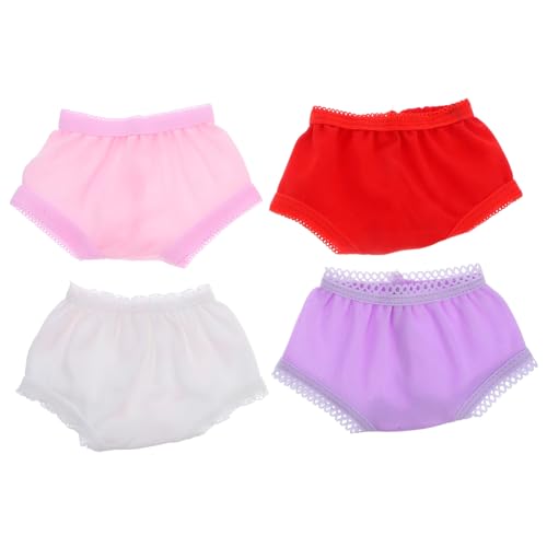HONMEET 4Stücke Teiliges Puppenunterwäsche für Spielzeugpuppen Weiche Wiederverwendbare Unterhose Zufälligen Farben für Stilvolle Puppenoutfits HONMEET 4Stücke Teiliges Puppenunterwäsche für Spielzeugpuppen Weiche Wiederverwendbare Unterhose Zufälligen Farben für Stilvolle Puppenoutfits von HONMEET