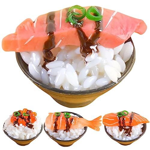 HONMEET 4Stücke Teiliges Sushi Modell aus Realistische Nachbildung von Sushi und Reisbowl Fotografie Requisiten und Küchendekoration HONMEET 4Stücke Teiliges Sushi Modell aus Realistische Nachbildung von Sushi und Reisbowl Fotografie Requisiten und Küchendekoration von HONMEET