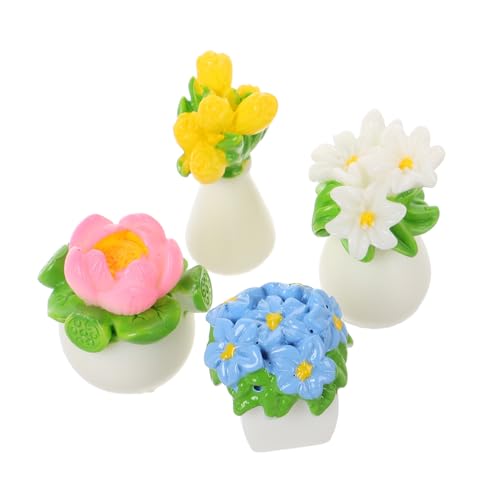 HONMEET 4Stücke Topfpflanzen Teilig Puppenhaus Bonsai Dekoration Realistische Blumen für Miniaturhäuser DIY Zubehör für Modelle Rosa Lotus Blaue Weiße Gelbe HONMEET 4Stücke Topfpflanzen Teilig Puppenhaus Bonsai Dekoration Realistische Blumen für Miniaturhäuser DIY Zubehör für Modelle Rosa Lotus Blaue Weiße Gelbe von HONMEET