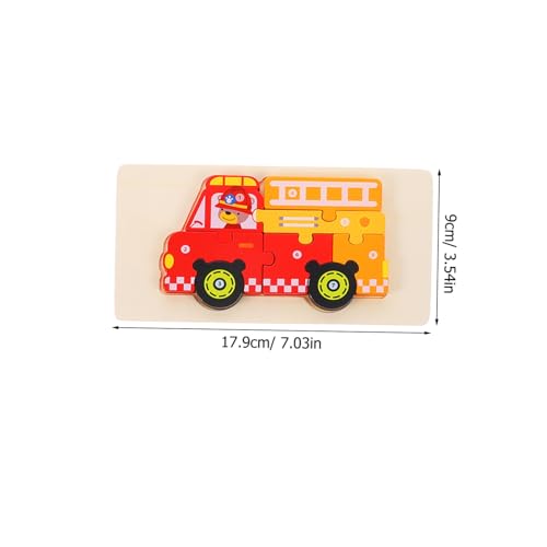 HONMEET 5 Sätze Pädagogisches Holzpuzzle Kinderpuzzle mit Buntem Cartoon Design Fördert Feinmotorik Hand Auge koordination und Kognitive Fähigkeiten für Kleinkinder Ab Jahr von HONMEET