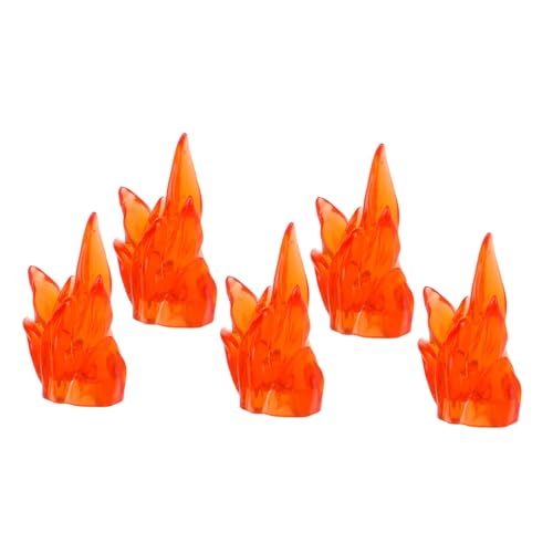 HONMEET 5 Stück Teiliges Bausteine mit Plastikflammen und Frost Effekten Kreative Bauklötze für Fantasievolle Figuren Langlebig und Leicht zu Reinigen für Spielspaß von HONMEET