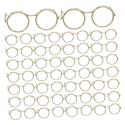HONMEET 50 Stück Teiliges Miniatur Puppenbrillen aus Metall-drahtrahmen Authentische Mini-Eyeglasses für DIY Puppendekoration Handliche Bastelaccessoires für Erwachsene Realistische HONMEET 50 Stück Teiliges Miniatur Puppenbrillen aus Metall-drahtrahmen Authentische Mini-Eyeglasses für DIY Puppendekoration Handliche Bastelaccessoires für Erwachsene Realistische von HONMEET