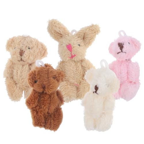 HONMEET 5Stücke Teiliges Plüschpuppen Dekorative und Kaninchen für Puppenhaus Kreative für Kinderzimmer für Sammler und Dekoration von HONMEET