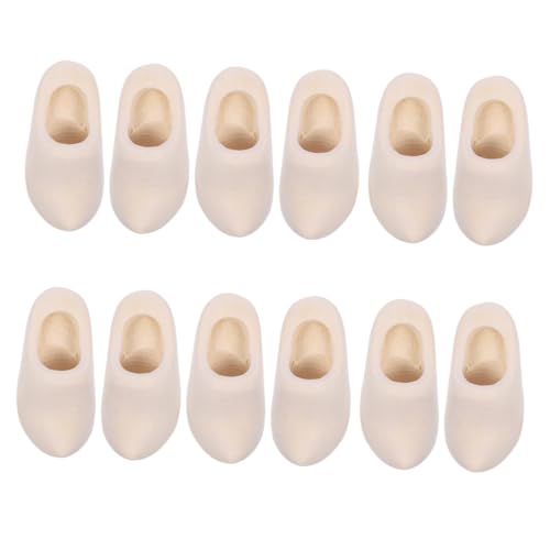 HONMEET 6 Paar Unlackierte Niederländische Holzschuhe DIY Puppenschuhe Mini Holländische Clogs Mini Holzschuhe Miniatur Für Dekorationen Holzpuppenschuhe HONMEET 6 Paar Unlackierte Niederländische Holzschuhe DIY Puppenschuhe Mini Holländische Clogs Mini Holzschuhe Miniatur Für Dekorationen Holzpuppenschuhe von HONMEET