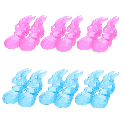 HONMEET 6 Paare Zunge Puppe Simulierte Minischuhe Minipuppenschuhe Mini-Hausschuhe Simulation Schuhdekore Puppenkostümzubehör Minischuhe Für Puppen Kleines Hauszubehör Plastik von HONMEET
