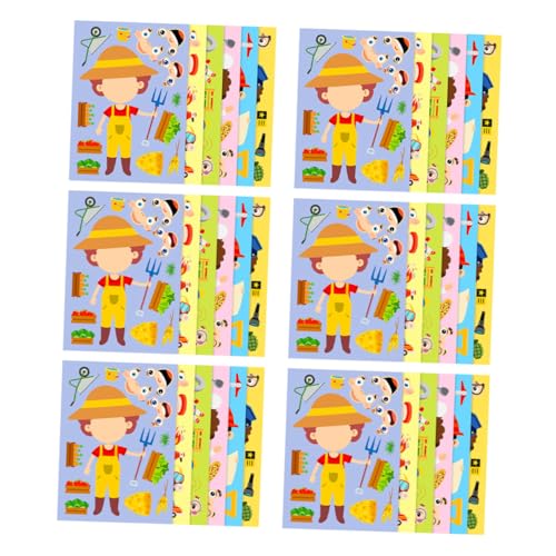 HONMEET 6 Sätze DIY Berufs Puzzle Aufkleber für Interaktive Bastelsets mit Bunten Pädagogischen Motiven zur Motorischer Fähigkeiten für Schule Party und Familienaktivitäten HONMEET 6 Sätze DIY Berufs Puzzle Aufkleber für Interaktive Bastelsets mit Bunten Pädagogischen Motiven zur Motorischer Fähigkeiten für Schule Party und Familienaktivitäten von HONMEET