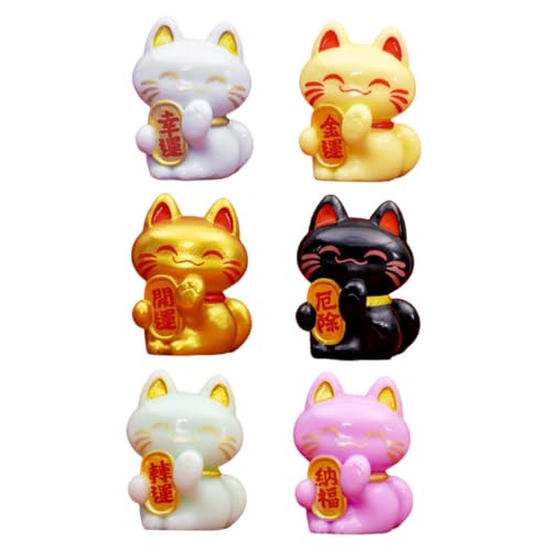 HONMEET 6 Stück 6 Stück Mini-glückskatzen-Ornamente Für Den Innenbereich, Mikro-landschaftsfiguren, Garten-Miniatur-katzenstatuen, Landschaftsdekoration, Zarte Katzenverzierung HONMEET 6 Stück 6 Stück Mini-glückskatzen-Ornamente Für Den Innenbereich, Mikro-landschaftsfiguren, Garten-Miniatur-katzenstatuen, Landschaftsdekoration, Zarte Katzenverzierung von HONMEET