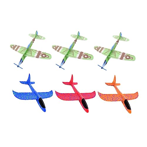 HONMEET 6er Set Handwurf Gleiter Bunte Schaumstoffflugzeuge Für Kreative Geschenkidee Mit 3 Großen Und 3 Kleinen Modellen Ideal Für Drinnen Und Draußen HONMEET 6er Set Handwurf Gleiter Bunte Schaumstoffflugzeuge Für Kreative Geschenkidee Mit 3 Großen Und 3 Kleinen Modellen Ideal Für Drinnen Und Draußen von HONMEET