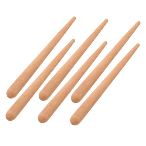 HONMEET 6 Stück Holz Guiro Rhythmussticks Percussion Instrumente mit Glatter Oberfläche Sicher für Indoor Outdoor Spiel und Musikalische Früherziehung von HONMEET