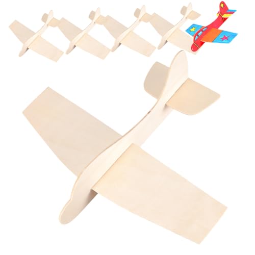 HONMEET 6 Stück Teiliges Holzflugzeug Modellbausatz DIY zum Zusammenbauen und Bemalen Blanko Flugzeug für Handfreundlich Fördert Hand Auge Koordination und Kreatives Gestalten HONMEET 6 Stück Teiliges Holzflugzeug Modellbausatz DIY zum Zusammenbauen und Bemalen Blanko Flugzeug für Handfreundlich Fördert Hand Auge Koordination und Kreatives Gestalten von HONMEET