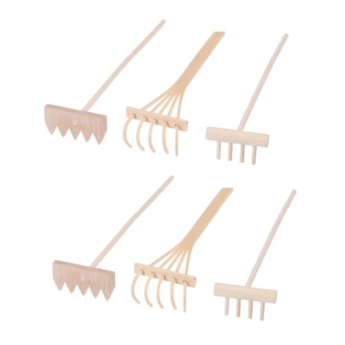 HONMEET 6 Stück Teiliges Mini Bambus Zen Garten Sand Rechen Umweltfreundlich Geruchlos für Tisch Sandkästen Kreative Meditationsdekoration für Zuhause und Büro von HONMEET