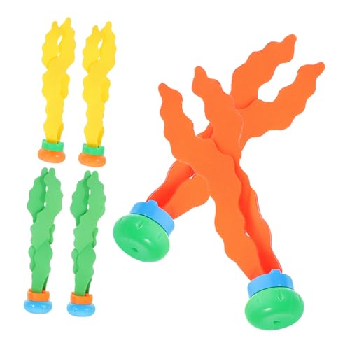 HONMEET 6 Stück Teiliges Unterwasser tauchspielzeug mit Buntem Seegras Design aus Kunststoff Wassersicheres Wasserspielzeug für Fördert Tauchen und Schwimmfähigkeiten Zufällige Farbe HONMEET 6 Stück Teiliges Unterwasser tauchspielzeug mit Buntem Seegras Design aus Kunststoff Wassersicheres Wasserspielzeug für Fördert Tauchen und Schwimmfähigkeiten Zufällige Farbe von HONMEET