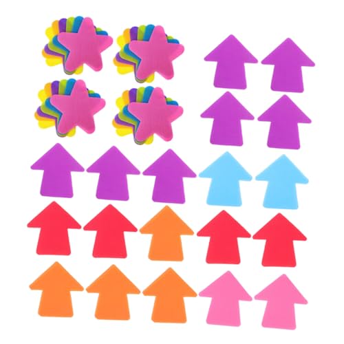 HONMEET 60 Stück Teiliges Teppichmarker für Klassenzimmer rutschfest Sitzpunkte Richtung Sternform Bodenpositionierung Lernhilfe für Spiele und Gruppenaktivitäten von HONMEET