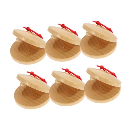 HONMEET 6Stücke Hölzerne Kastagnetten für Lernspielzeug für Rhythmus und Musikentwicklung für Früherziehung und Percussion aus Natürlichem Holz Kleine Hände HONMEET 6Stücke Hölzerne Kastagnetten für Lernspielzeug für Rhythmus und Musikentwicklung für Früherziehung und Percussion aus Natürlichem Holz Kleine Hände von HONMEET