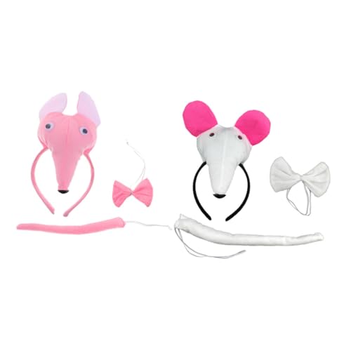 HONMEET 6pcs Stirnband Kit Kid Kostüm Set Ohren Stirnband Nasenschwanz Und Fliege Tiere Tier Kostüm HONMEET 6pcs Stirnband Kit Kid Kostüm Set Ohren Stirnband Nasenschwanz Und Fliege Tiere Tier Kostüm von HONMEET