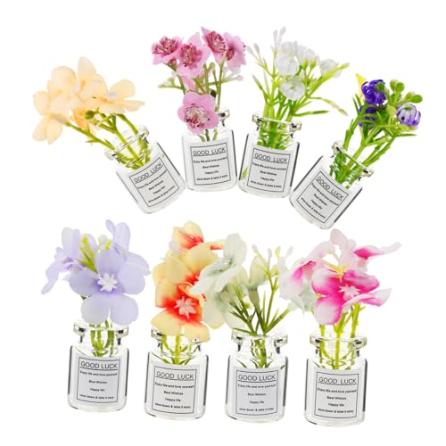 HONMEET 8 Miniaturblumen in Vase: Puppenhaus-kunstpflanzen – Miniatur-blumenbonsai – Kunstblumen in Klarer Vase Für Puppenhaus Und Mikrolandschaft, Gemischter Stil HONMEET 8 Miniaturblumen in Vase: Puppenhaus-kunstpflanzen – Miniatur-blumenbonsai – Kunstblumen in Klarer Vase Für Puppenhaus Und Mikrolandschaft, Gemischter Stil von HONMEET