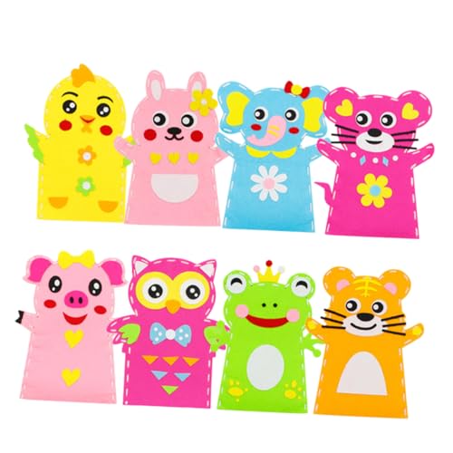 HONMEET 8 Stück DIY Stoffhandpuppen Bastelset Teilig Buntes Filzmaterial für Handgemacht Kreativset Fantasie und Feinmotorik DIY Zubehör HONMEET 8 Stück DIY Stoffhandpuppen Bastelset Teilig Buntes Filzmaterial für Handgemacht Kreativset Fantasie und Feinmotorik DIY Zubehör von HONMEET