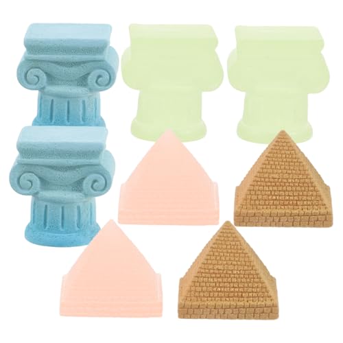 HONMEET Vintage Ägyptische Pyramidenstatue Römische Säulen Modell 8-teiliges Set für Regal Aquarium Display HONMEET Vintage Ägyptische Pyramidenstatue Römische Säulen Modell 8-teiliges Set für Regal Aquarium Display von HONMEET