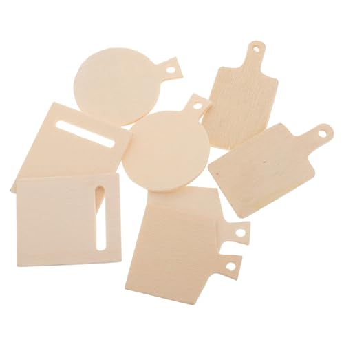 HONMEET 8 Stück Mini-schneidebretter Aus Holz, Kleine Schneidebretter, Puppenhaus-küchenzubehör, Unvollendete Miniatur-schneidebretter Für Heimwerker HONMEET 8 Stück Mini-schneidebretter Aus Holz, Kleine Schneidebretter, Puppenhaus-küchenzubehör, Unvollendete Miniatur-schneidebretter Für Heimwerker von HONMEET