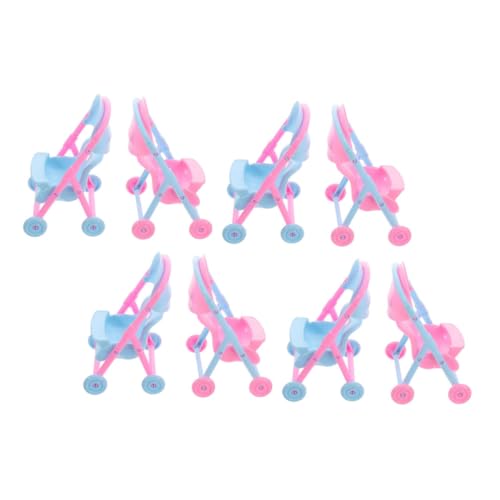 HONMEET 8 Stück Teiliges Mini Puppenwagen Realistische Babywagen Detailgetreue Tragbare Puppenhaus Zubehör für Kreatives Rollenspiel von Kindern von HONMEET