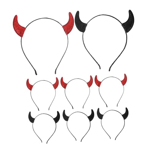 HONMEET 8 Stück Teiliges Teufelshörner Haarreif mit Schwarzem und Rott Glitzereffekt Leichtes Halloween Cosplay Stirnband für Damen Vielseitiges Party Maskeradezubehör Bequem und Stylisch HONMEET 8 Stück Teiliges Teufelshörner Haarreif mit Schwarzem und Rott Glitzereffekt Leichtes Halloween Cosplay Stirnband für Damen Vielseitiges Party Maskeradezubehör Bequem und Stylisch von HONMEET
