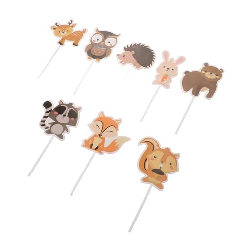 HONMEET 8 Stück Dschungel-party-cupcake-topper Mit Tiermotiven Kuchendekorationen Aus Kunststoff Und Papier Zum Dekorieren Kuchen Für Geburtstage Und Feiern von HONMEET
