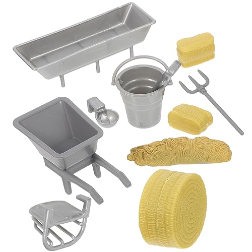 HONMEET 8Stücke Farm Teile Zubehör für Realistische Szenendekoration Puppenhausminiaturen Kreatives Rollenspiel für Jungen und Jahren HONMEET 8Stücke Farm Teile Zubehör für Realistische Szenendekoration Puppenhausminiaturen Kreatives Rollenspiel für Jungen und Jahren von HONMEET