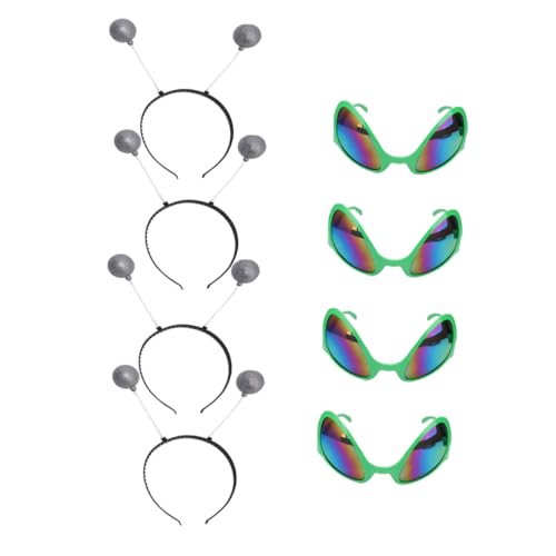 HONMEET 8Stücke Teiliges Außerirdische Brille und Haarschmuck für Festival und Party Dekoration Lustiger Party Look für Erwachsene für Kostümpartys und Anlässe HONMEET 8Stücke Teiliges Außerirdische Brille und Haarschmuck für Festival und Party Dekoration Lustiger Party Look für Erwachsene für Kostümpartys und Anlässe von HONMEET