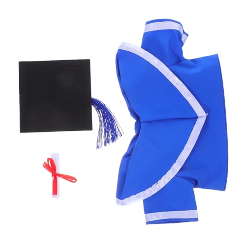 HONMEET Abschlussbär Kostüm Teilig Puppenkleidung Weiches Stofftier Outfit Passend Für Kuscheltiere Mit Kapuze Und Umhang Für Abschlussfeier Party Fotosession von HONMEET