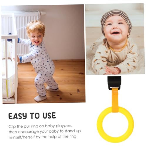 HONMEET Babybett Lernring Pull Ring zum Aufstehen und Laufen Lernen Leicht Sicher Kinderleicht zu Montieren als Laufhilfe und Zubehör für Junge Mädchen und Kleinkinder von HONMEET