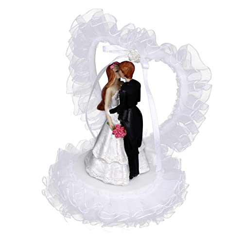 HONMEET Braut und Bräutigam Ornamente Miniatur Geschenke Empfang Kleid für Braut Geburtstag Cupcake Topper 1 PC Hochzeit Paar Figur Tanzendes Paar Statue Braut und Bräutigam Hochzeitstorte Zubehör von HONMEET