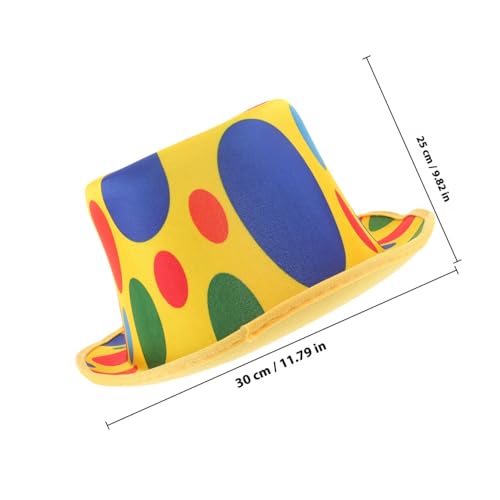 HONMEET Clown hut aus Atmungsaktivem Vliesstoff Leichter Party Bühnenhut Langlebig und Komfortabel Unisex Karnevalszylinder für Kostüm Lustige Mütze für Erwachsene HONMEET Clown hut aus Atmungsaktivem Vliesstoff Leichter Party Bühnenhut Langlebig und Komfortabel Unisex Karnevalszylinder für Kostüm Lustige Mütze für Erwachsene von HONMEET