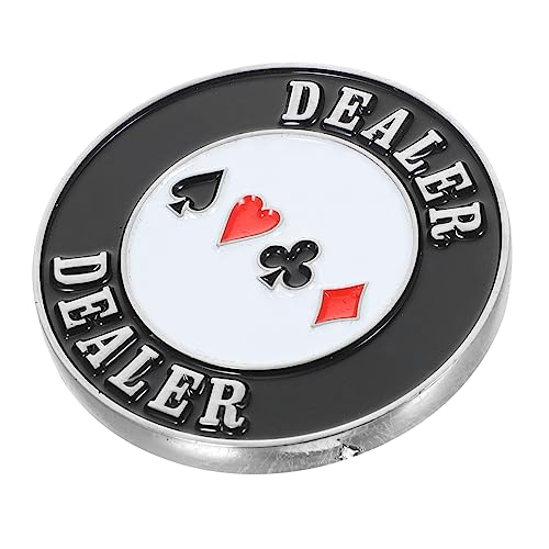 HONMEET Doppelseitiger Dealer Button für Poker Robuster Spielmarker für Pokerabend für Pokerspiele und Sammler Langlebig und Praktisch Angenehmes Tastgefühl HONMEET Doppelseitiger Dealer Button für Poker Robuster Spielmarker für Pokerabend für Pokerspiele und Sammler Langlebig und Praktisch Angenehmes Tastgefühl von HONMEET