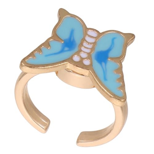 HONMEET Drehbarer Stressring für Lustiges Langlebiger Blauer Fingerring zur Angstbewältigung und Konzentrationssteigerung Geeignet für Mädchen und Jungen HONMEET Drehbarer Stressring für Lustiges Langlebiger Blauer Fingerring zur Angstbewältigung und Konzentrationssteigerung Geeignet für Mädchen und Jungen von HONMEET