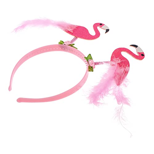 HONMEET Flamingo-Stirnbänder für Damen, Flamingo-Stirnband, rosa, Kunststoff, Make-up, Kleidung, Flamingo-Kopf-Boppers von HONMEET