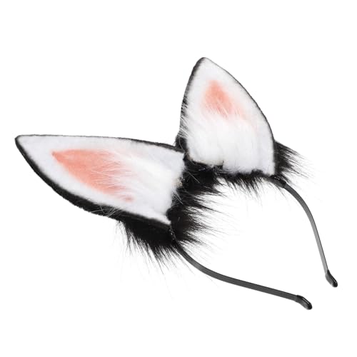 HONMEET Fluffiges Hasenohren Haarreif für Cosplay und Kostümpartys Dekoratives Stirnband mit Weichen Plüschohren Geeignet für Erwachsene und Einzigartiges Tierohren Accessoire für von HONMEET