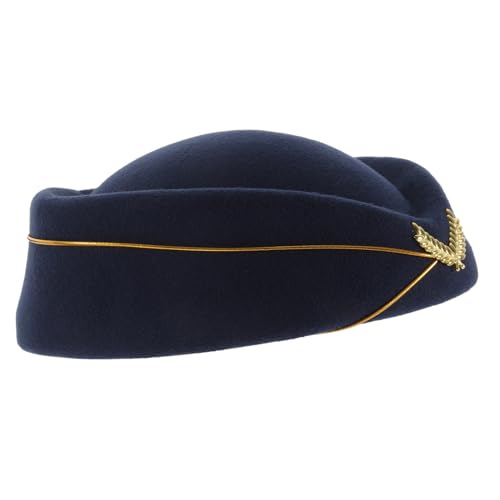 HONMEET Stewardess Uniform Hut Airline Crew Hut Gestrickte Decor Hut für Cosplay Halloween Party HONMEET Stewardess Uniform Hut Airline Crew Hut Gestrickte Decor Hut für Cosplay Halloween Party von HONMEET