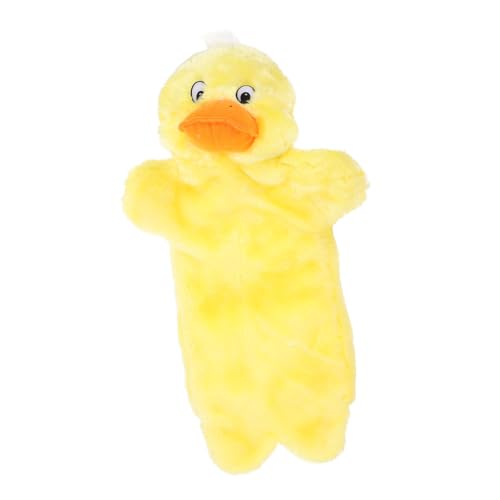 HONMEET Gelbe Ente Handpuppe Plüsch Stofftier Kuscheltier Sanft Interaktive Rollenspiele Handspielzeug Kreative Erzählpuppe für Junge Mädchen und Eltern von HONMEET