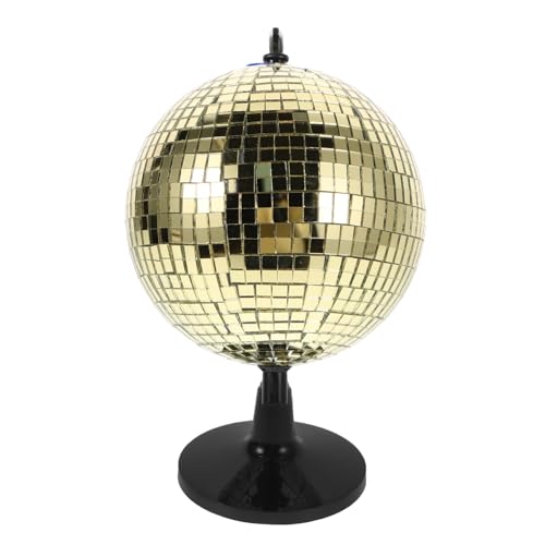 HONMEET Goldener Rotierender Disco Reflektierende Spiegelkugel für Kreative Heimdekoration Büro Schreibtisch und Veranstaltungen Ansicht mit Fesselnden Lichteffekten HONMEET Goldener Rotierender Disco Reflektierende Spiegelkugel für Kreative Heimdekoration Büro Schreibtisch und Veranstaltungen Ansicht mit Fesselnden Lichteffekten von HONMEET