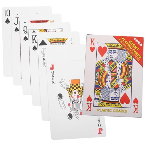 HONMEET Großes Poker Kartenset Übergröße Spielkarten für Party Camping Outdoor Leicht Tragbar Glatte Oberfläche Feine Verarbeitung für Familienspaß von HONMEET