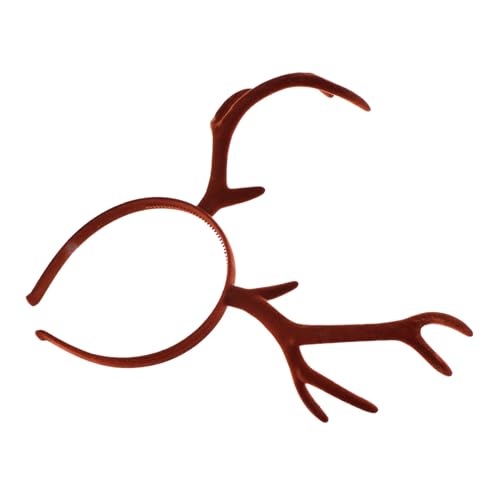 HONMEET Großes Weihnachts-haarband mit Rentiergeweih Braunes Stirnband für Mädchen Leichtes Bequemes Haaraccessoire für Festliche Kostüme und Partys von HONMEET