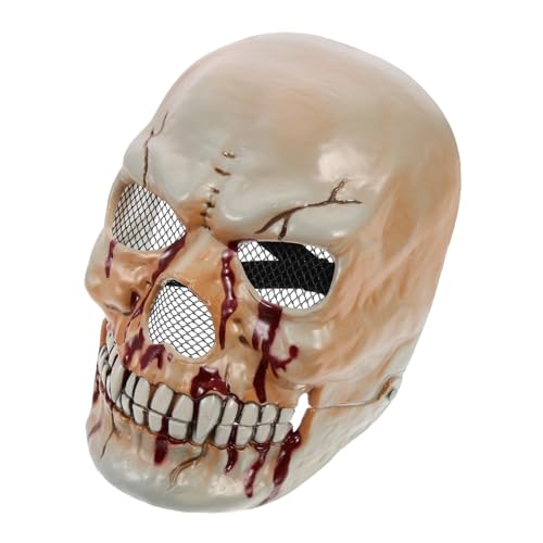 HONMEET Gruselige Halloween Schädelmaske aus Hochwertigem Kunststoff Atmungsaktiv und Bequem für Cosplay Kostümpartys Maskeraden und Festdekorationen HONMEET Gruselige Halloween Schädelmaske aus Hochwertigem Kunststoff Atmungsaktiv und Bequem für Cosplay Kostümpartys Maskeraden und Festdekorationen von HONMEET