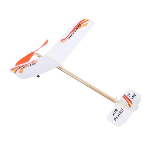 HONMEET Gummiband Angetriebenes Flugzeug Modell DIY Bausatz für Jungen Kleines Luftfahrzeug Innen Außen Verwendung Rotes Flugmodell Handmontage Lernspielzeug von HONMEET