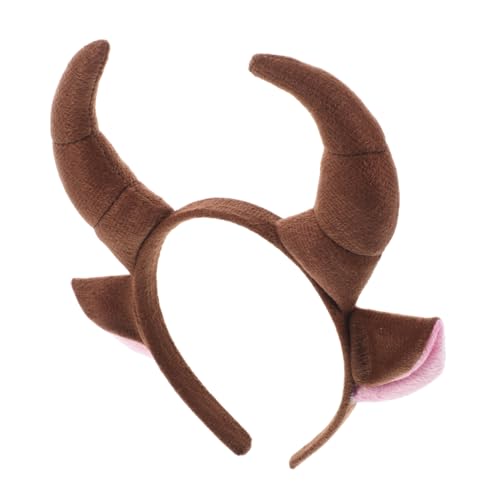 HONMEET Halloween Bull Horn Stirnband Realistisches Cosplay Tierohren Haarreif Karneval Kostüm Partyaccessoire für Fasching Mottoparty HONMEET Halloween Bull Horn Stirnband Realistisches Cosplay Tierohren Haarreif Karneval Kostüm Partyaccessoire für Fasching Mottoparty von HONMEET