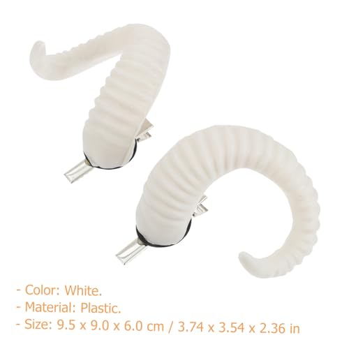HONMEET Halloween Cosplay Schäferhörner Haarklammer Einzigartiges Weißes Schafshorn Haarband für Kostüm Party Leichtes Langlebiges Kopfaccessoire für Erwachsene Zufällige Zufällige Farbe von HONMEET