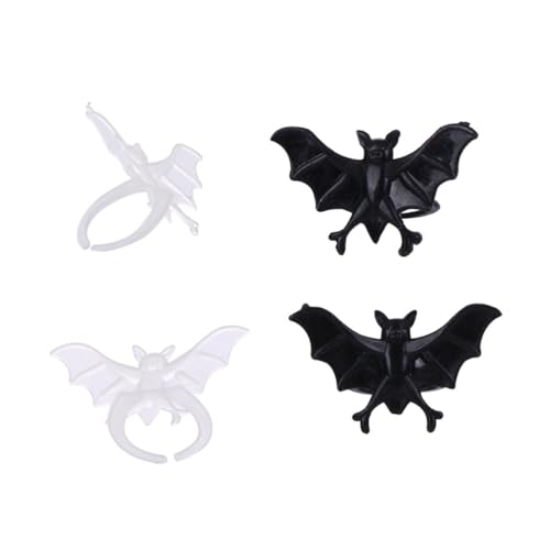 HONMEET Halloween Fledermaus Ringe aus Kunststoff Leuchtende Offene Dekorative Partydeko für Innen und Außen Lustige Halloween Deko mit Fluoreszierendem Glanz Zufällige HONMEET Halloween Fledermaus Ringe aus Kunststoff Leuchtende Offene Dekorative Partydeko für Innen und Außen Lustige Halloween Deko mit Fluoreszierendem Glanz Zufällige von HONMEET